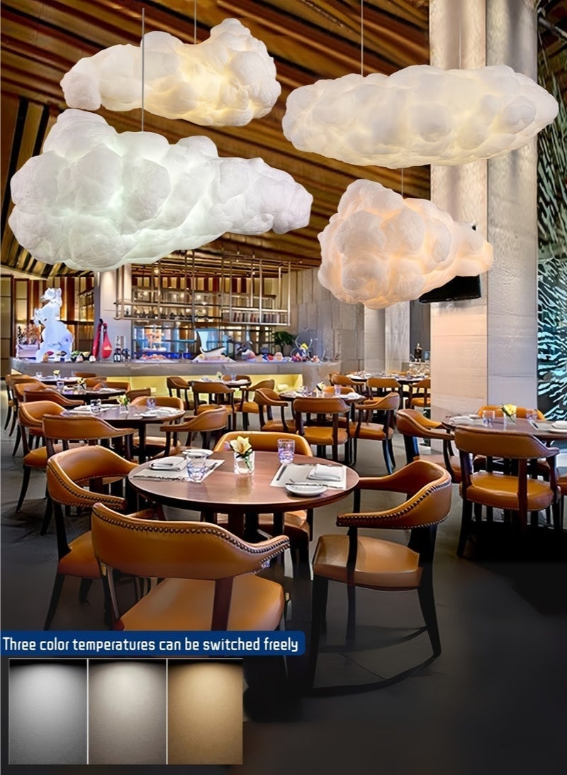 ديكور منزلي تصميم شكل سحابة إضاءة LED بيضاء ثريا 12 واط إضاءة سقف ثلاثة ألوان من الضوء مناسبة لغرفة المعيشة وغرفة النوم وغرفة الطعام - Image 1